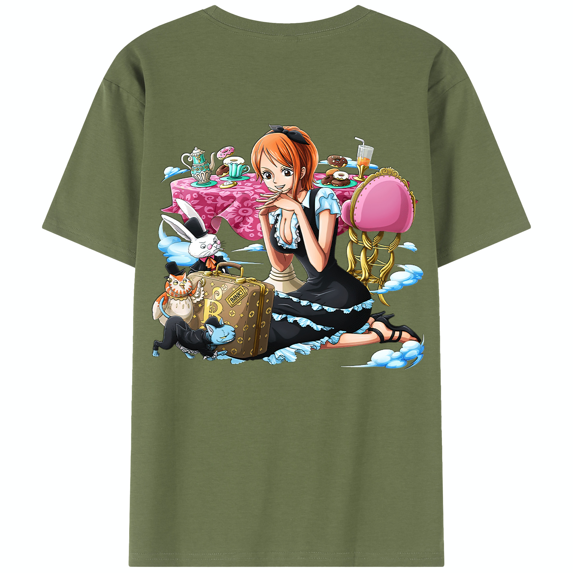 ワンピース ナミ ONE PIECE Nami 綿100％半袖Tシャツ（背面プリント）